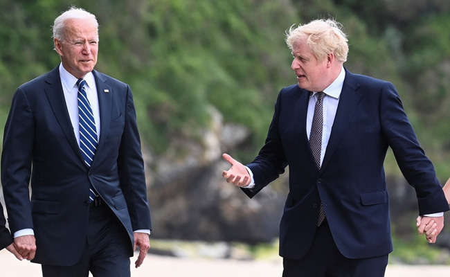Boris Johnson Gifts Joe Biden Mural Photo With A Nod To Black Lives Matter