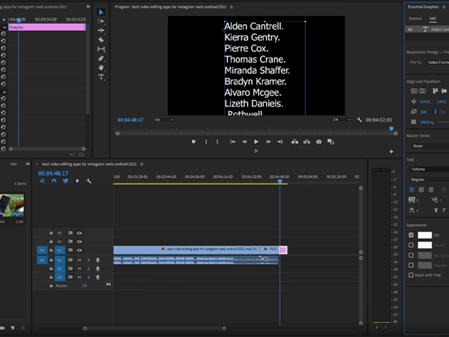 How to Create End Credits Scrolling Text in Adobe Premiere Pro 2020: Tutorial