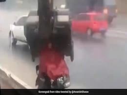 बारिश से बचने के लिए शख्स ने लगाया गजब का Jugaad, JCB की मदद से ऐसे बचाया खुद को - देखें Video बारिश से बचने के लिए शख्स ने लगाया गजब का Jugaad, JCB की मदद से ऐसे बचाया खुद को - देखें Video