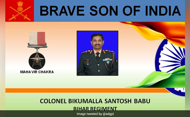 Statue Of Colonel Santosh Babu, Who Died In Galwan Valley Clash, Unveiled