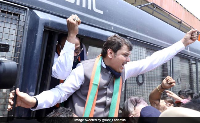 Devendra Fadnavis, BJP Workers Detained Over Quota In Local Polls Protest