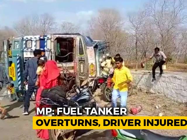 Watch: Tanker Overturns, Driver Injured But Villagers Busy Looting Petrol