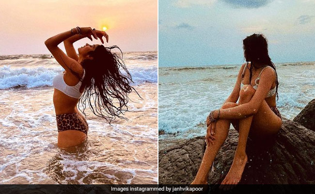 Janhvi Kapoor In A Gorgeous Leopard Print Bikini Is Rivaling Even The Most Stunning Sunset