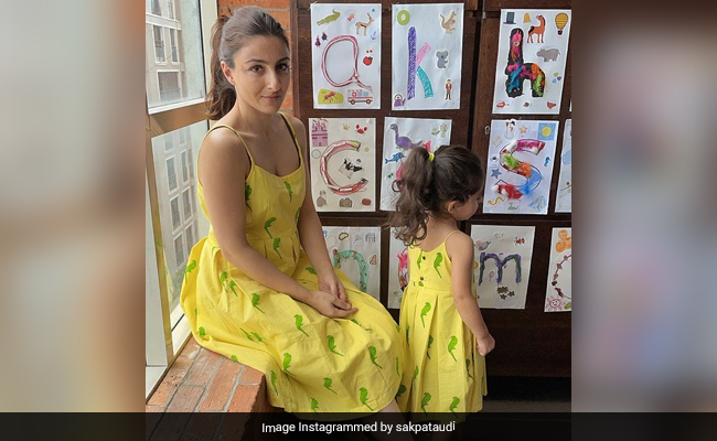 Inaaya, Soha Ali Khan Are Brighter Than Sunshine In Their Twinning Summer Dresses