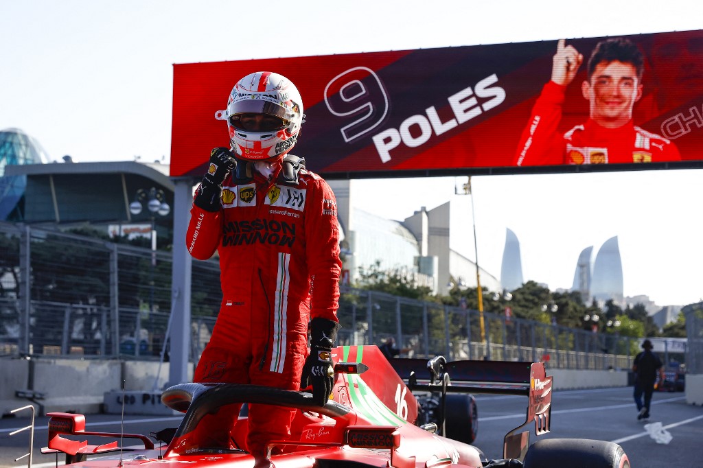 Azerbaijan GP: Ferraris Charles Leclerc Emerges From Red-Flagged Qualifying With Pole Position In Baku Azerbaijan GP: Ferraris Charles Leclerc Emerges From Red-Flagged Qualifying With Pole Position In Baku