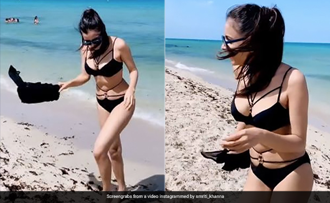 Smriti Khanna Relives Her Summer Days In A Stylish Black Bikini On The Beaches Of Miami