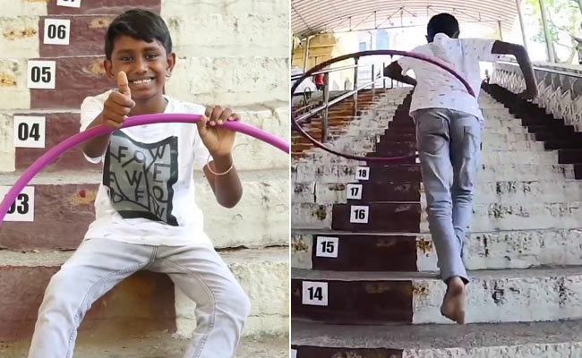 Video: Chennai Boy Sets World Record For Climbing Steps While Hula Hooping