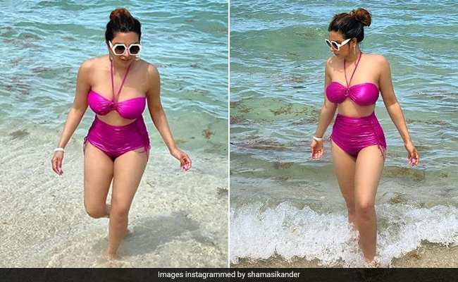 Shama Sikander's Beach Week Begins On A Monochromatic Note