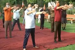 Union Ministers Perform Asanas On International Yoga Day Union Ministers Perform Asanas On International Yoga Day