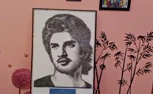 Assam Artist's Sushant Singh Rajput Image Using 31,000 Nails