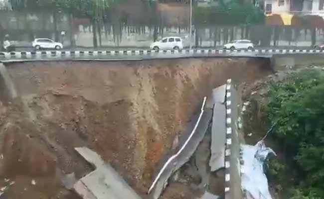 Video: Portion Of National Highway In Arunachal's Itanagar Caves In