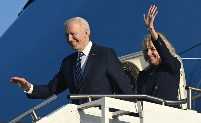 Joe Biden Arrives In UK On First Stop Of Europe Tour