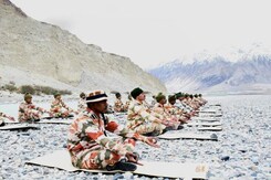 On International Yoga Day, Jawans Perform Yoga On International Yoga Day, Jawans Perform Yoga
