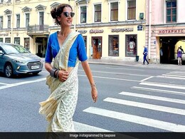 Taapsee Pannu Takes Over Saint Petersburg In Style Wearing A Printed <i>Saree</i> With Sneakers Taapsee Pannu Takes Over Saint Petersburg In Style Wearing A Printed <i>Saree</i> With Sneakers