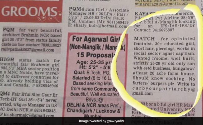 Viral Ad: Need "Non-Farting, Non-Burping..." Husband. Here's Why