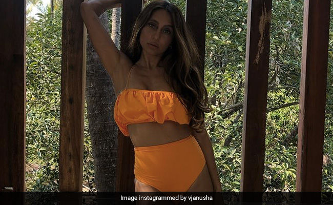 Anusha Dandekar’s Tangerine Bikini Screams A Stylish Summer From Miles Away