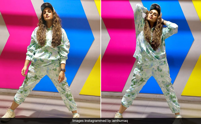 Huma Qureshi's Cool Co-Ord Set Gives Celebrity Tie-Dye Trend A Sporty Touch
