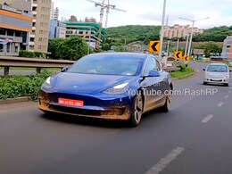 Tesla Model 3 Spied Testing In Pune Ahead Of India Launch  Tesla Model 3 Spied Testing In Pune Ahead Of India Launch