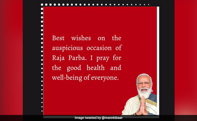 On Odisha's <i>Raja Parba</i>, PM Modi Tweets Greetings
