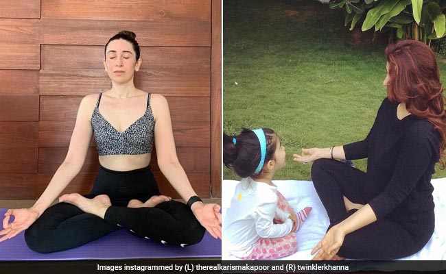 International Yoga Day 2021: Twinkle Khanna's "Inner Werewolf," Karisma Kapoor's Yoga-Crasher And More