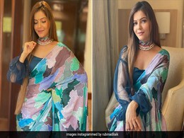 Rubina Dilaik's Stunning Ocean Hued <i>Saree</i> Is Chasing Away Our Monday Blues Rubina Dilaik's Stunning Ocean Hued <i>Saree</i> Is Chasing Away Our Monday Blues