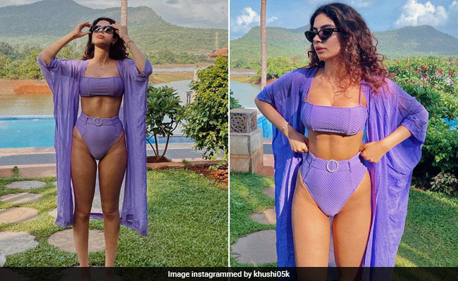 Khushi Kapoor's "Pool Day" In A Lilac Bikini Is Chic Summer Style Like Nothing Else