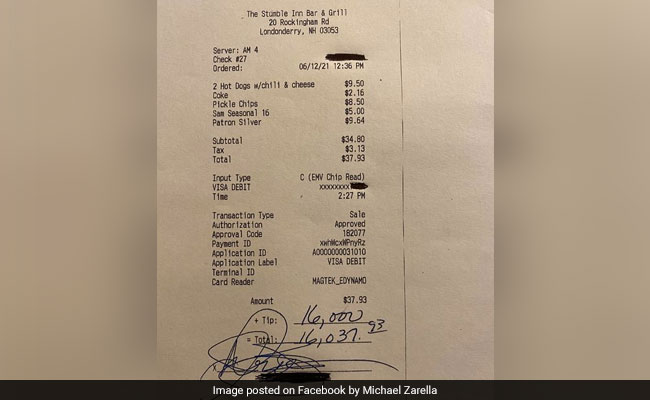 New Hampshire Diner Leaves $16,000 Tip On $37 Bill