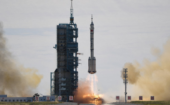 China's Rocket Carrying First Crew To New Space Station Blasts Off