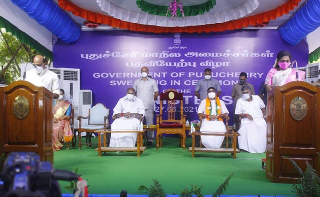 Five Ministers- Two From BJP- Take Oath In Puducherry