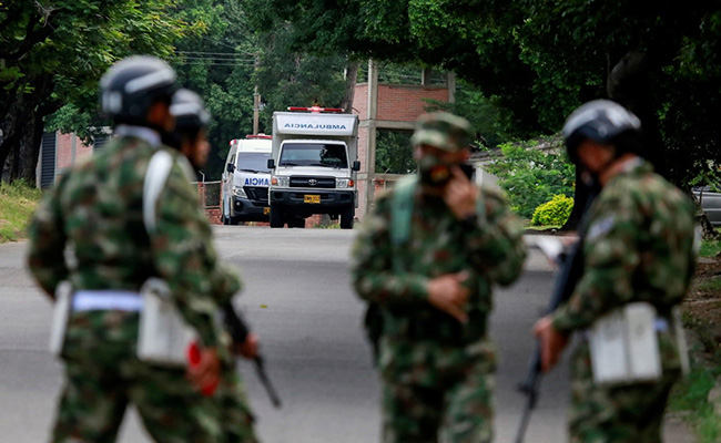 Car Bomb Explosion At Colombia Military Base Injures 36