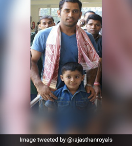 Can You Name This Future Rajasthan Royals Star Posing With MS Dhoni?
