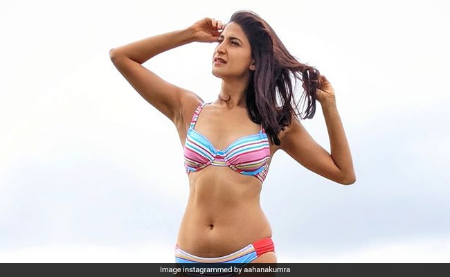 With A Hint Of "Sass", Aahana Kumra's Multicoloured Bikini Sums Up Stylish Monsoon Days