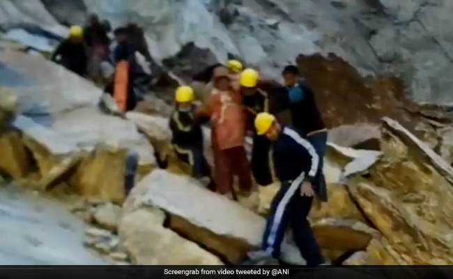 Watch: Pregnant Woman, Stuck Behind Boulders After Landslide, Rescued