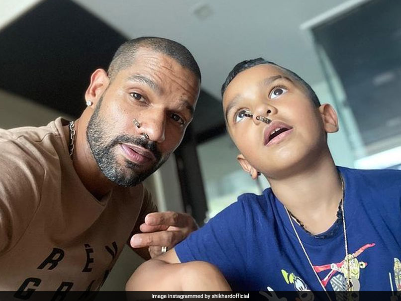Shikhar Dhawan's Son Zoraver Shows Off Abs To His Father During Virtual Call