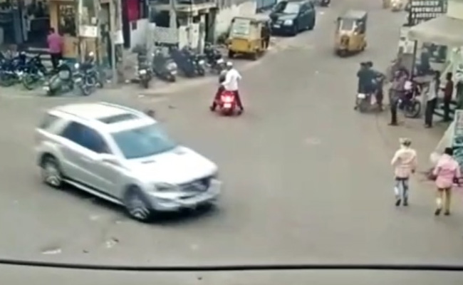 Mercedes SUV Runs Over Pedestrian, Rams Vehicles In Hyderabad; One Killed