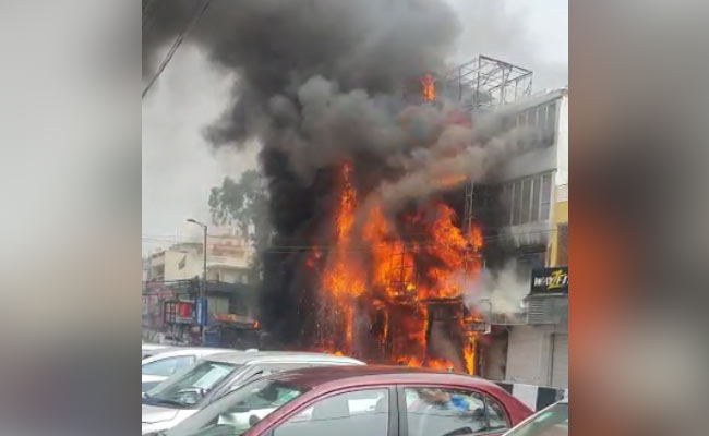Five Showrooms Damaged In Fire At South Delhi Market