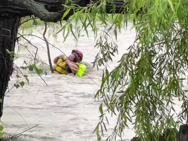 Watch: A Heroic High Water Rescue In Texas