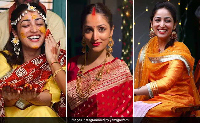 From Red <i>Sarees</i> To Sunny <i>Salwars</i>, Yami Gautam's Traditional Wedding Trousseau Is A Bridal Dream