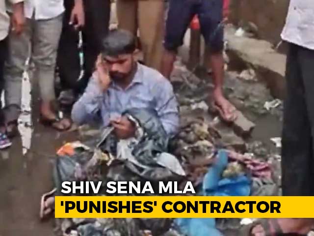 On Camera, Sena MLA Dumps Garbage On Man For "Not Getting Drains Cleaned"