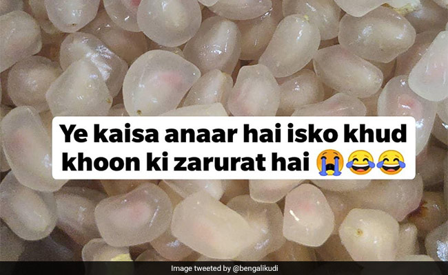 सफेद अनार देख महिला बोली- "इसको खुद खून की जरूरत है", तो लोग बोले- "जरूर कोई GF रही होगी...",देखें Viral Post