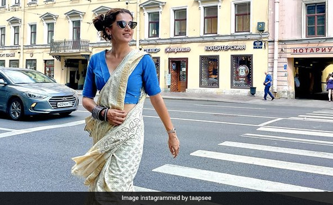 Taapsee Pannu, Running In A <I>Saree</i> On The Streets Of Saint Petersburg, Is Typically Her