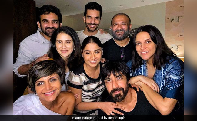 "Shaken Up And In Shock": Neha Dhupia Posts Pic Of Raj Kaushal With Friends