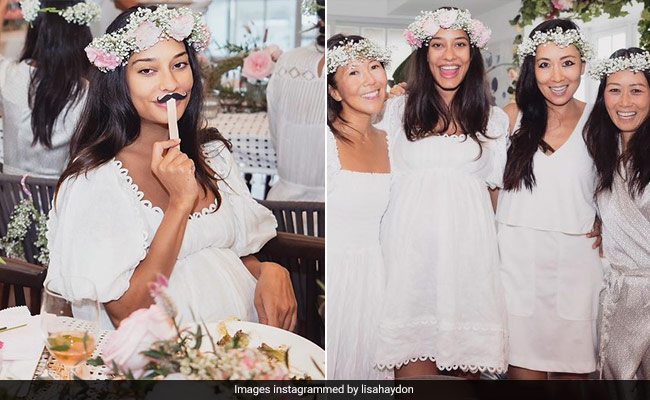 Lisa Haydon’s Baby Shower Was Everything Dreamy With Her White Dress And Floral Perfection
