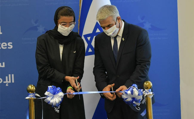 On UAE Trip, Yair Lapid Opens First Israeli Embassy In Gulf