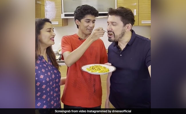 Madhuri Dixit And Shriram Nene's Verdict On Son Arin's "First Cook In A Long Time"