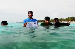 Lakshadweep Protests At Homes, On Beaches, Under Sea Lakshadweep Protests At Homes, On Beaches, Under Sea