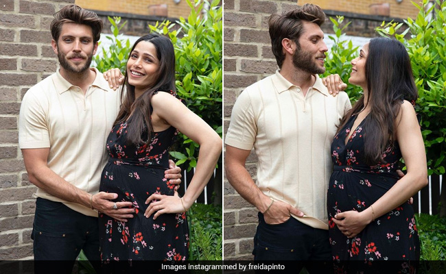 Mom-To-Be Freida Pinto Showcases Her Pregnancy Glow In A Floral Printed Dress