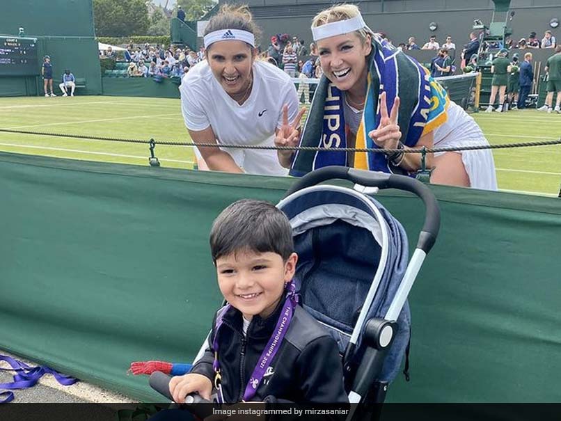 "Spiderman Cheering Us On": Sania Mirza Poses With Son After First Round Win At Wimbledon 2021