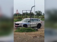 Skoda Kodiaq Facelift Spotted Testing Sans Camouflage