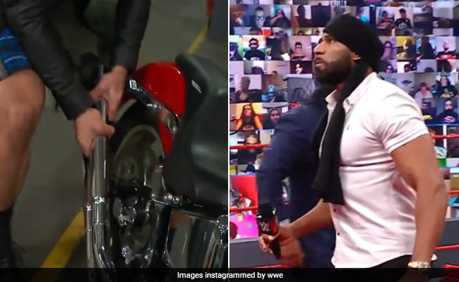 WWE में जिंदर महल की शानदार बाइक को इस रेसलर ने किया तहस-नहस, देखें Video
